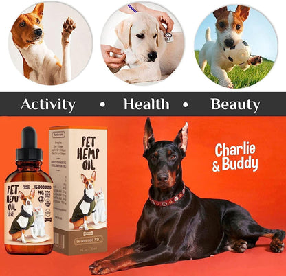 Charlie Buddy   H–µmp Oil for Dogs Cats   Hi—Ä and J–æint Supp–ært and